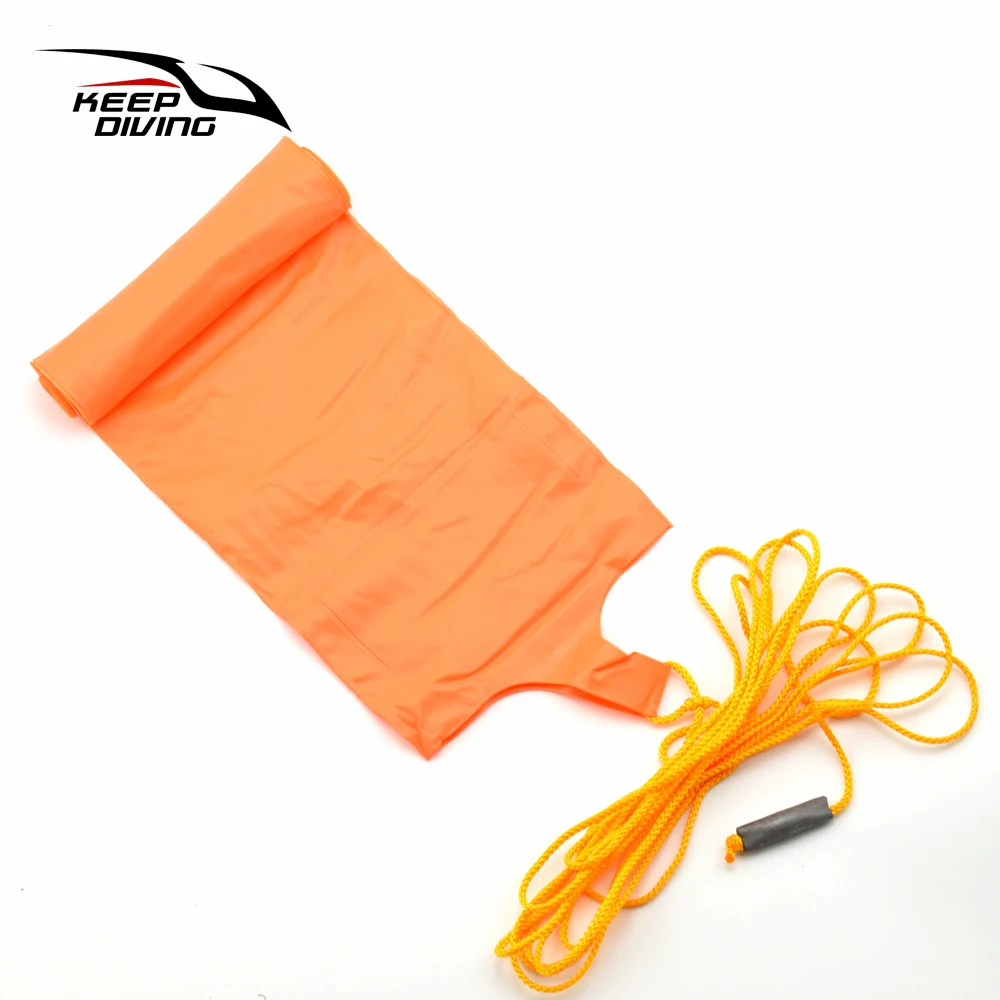 أنبوب إشارة غوص PVC صغير 1.4 متر قابل للطي وقابل للنفخ لسطح السجق الآمن (SMB) غواص أدناه