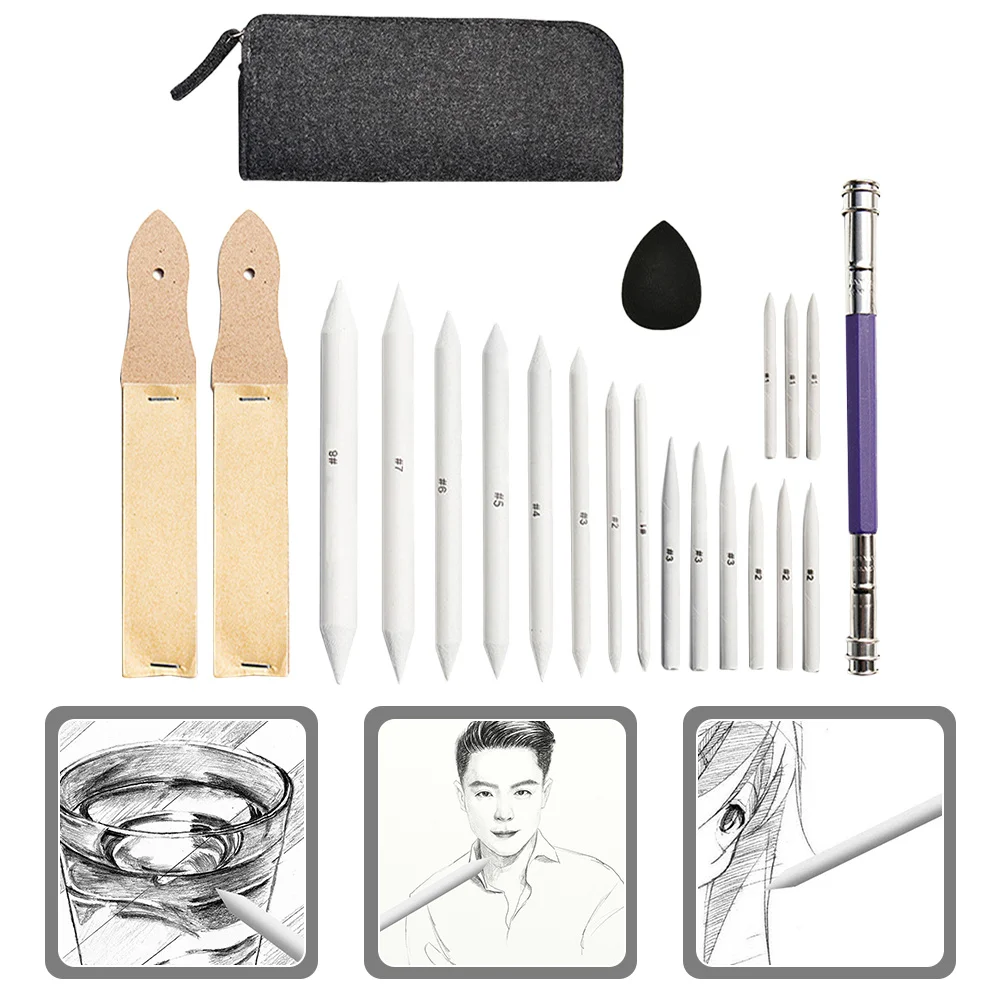 1 مجموعة ورقة رسم مسح مجموعة أداة رسم مقاومة للفنانين رسم مزج لطخة محو أداة المدرسة الفصول الدراسية #3