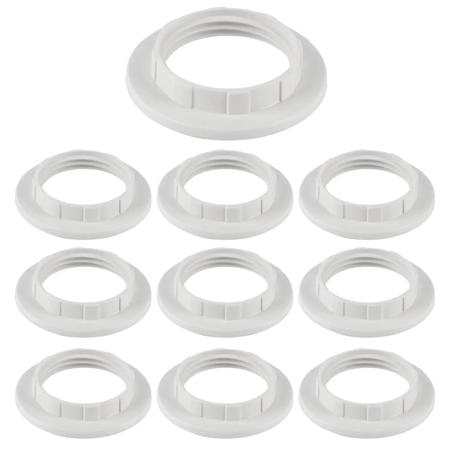 JOYINLED 10pcs E27 E26 Lamp Shade Rings 6/10PCS White Socket Retaining Ring Locking Collar for Pendant Ceiling Light Lamp Holder