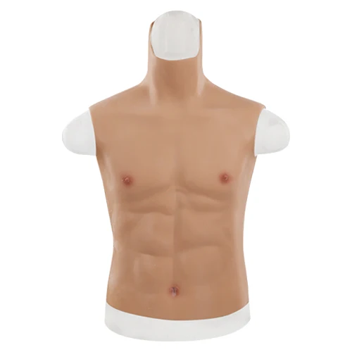 Plus Size Cosplay Silicone Realistic Soft Fake Muscles Belly Suit Male Abdominal Fit Silicone Muscles Chest Vest