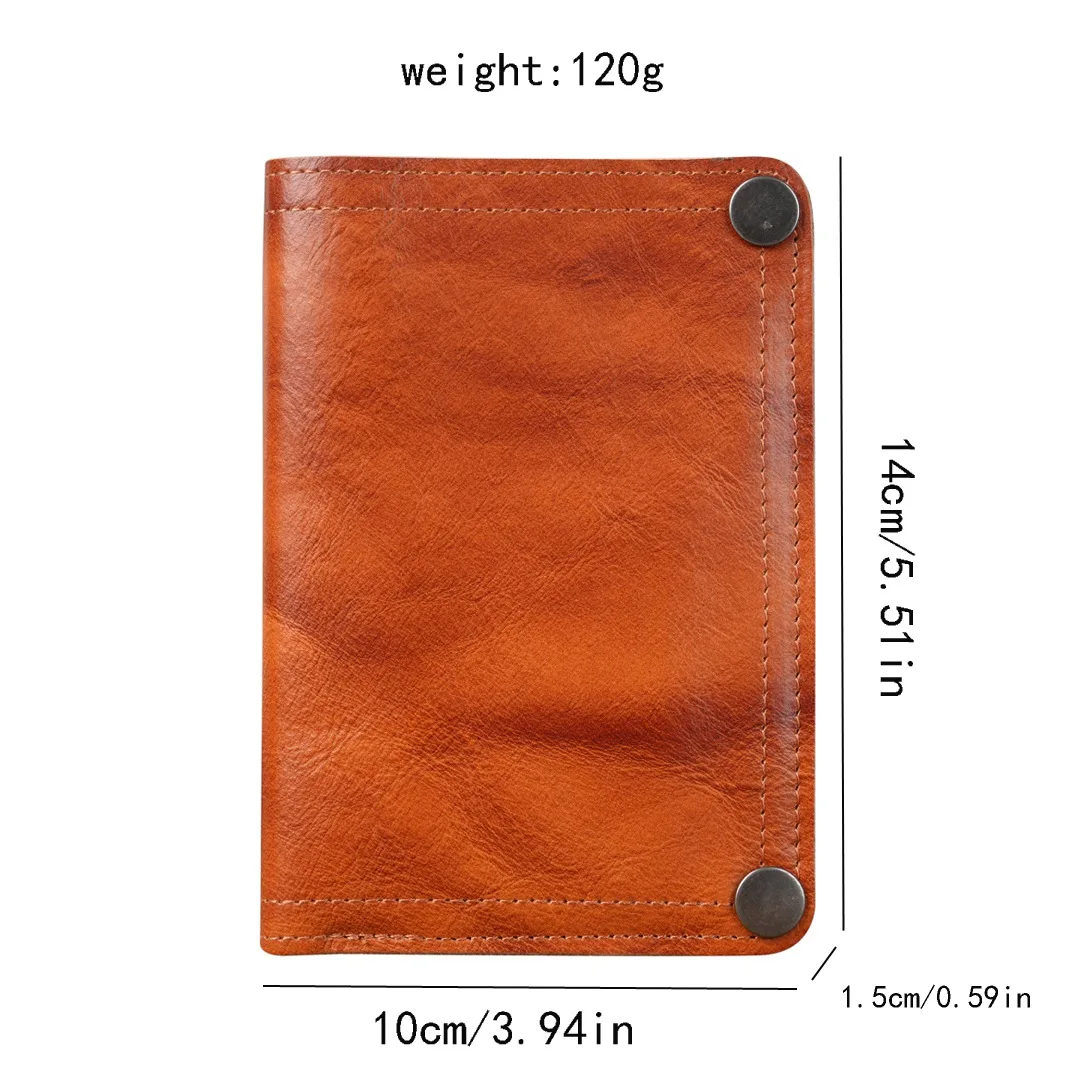 The first layer of cowhide wallet, retro European and American style male long multi-card multi-function wallet card bag