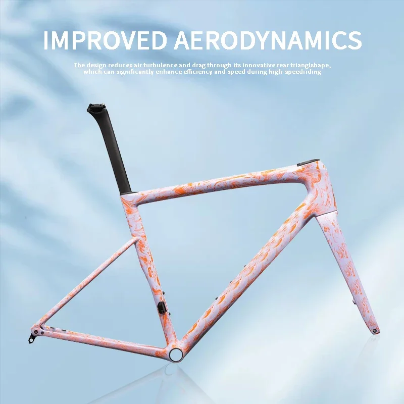 2025 جديد SL8 Dongli T1100 يندبروف إطار من ألياف الكربون تصميم مكبح قرصي تخصيص اللون إطار خفيف للغاية إطار دراجة