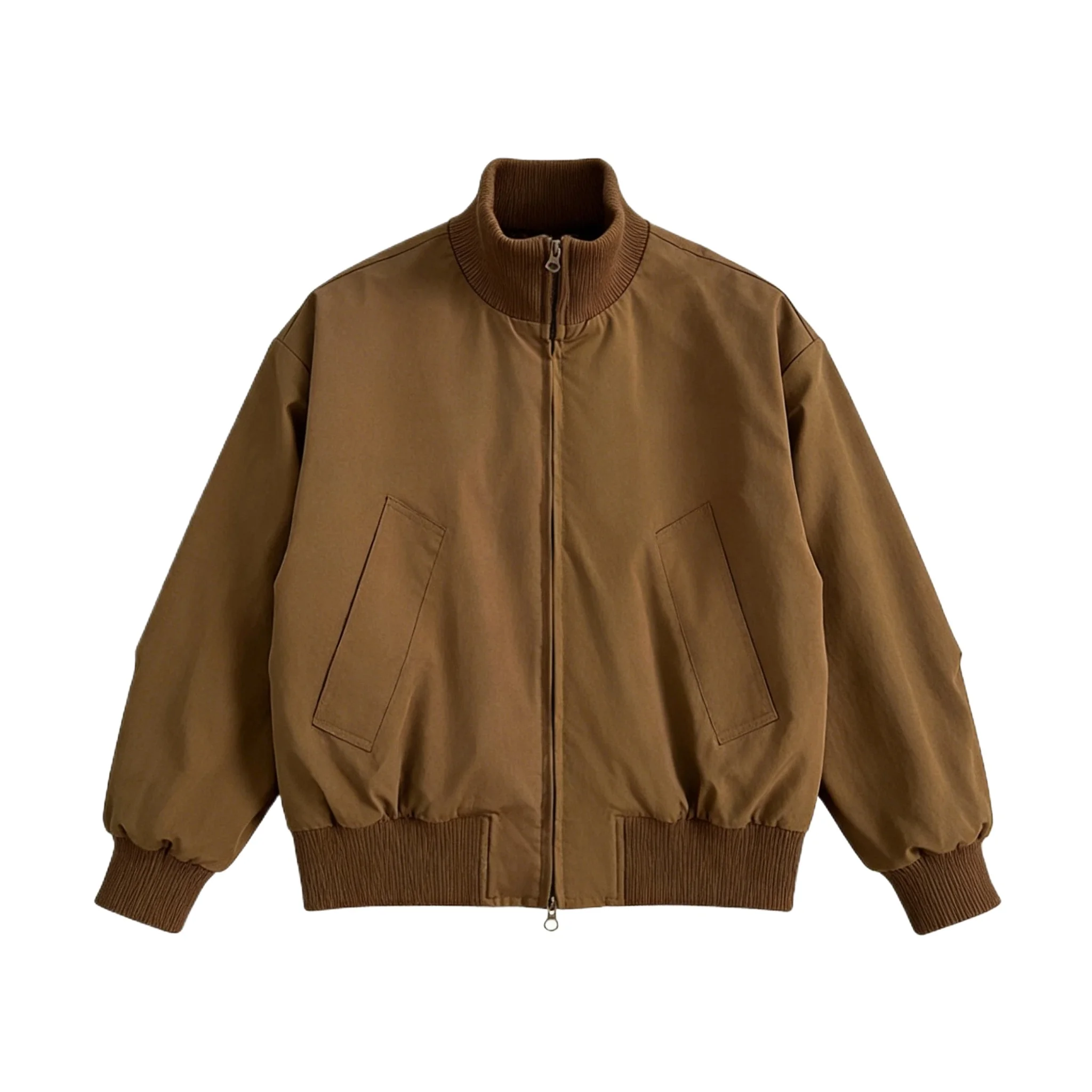 

Men's Vintage Bomber Jacket Oversized Minimalist Style American Casual Coat Spring Autumn Lightweight Clean Fit Outerwear