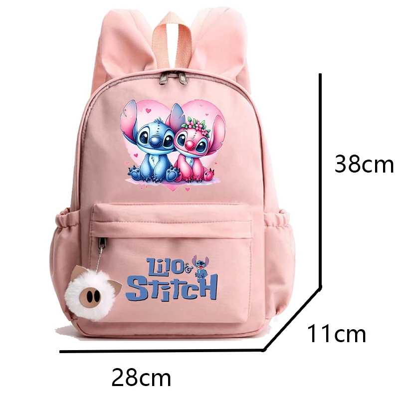 Disney Lilo Stitch Backpack for Teenager Girl Boy Student Children Schoolbag Pencilcase Women Casual Kid Birthday Gift Rucksack