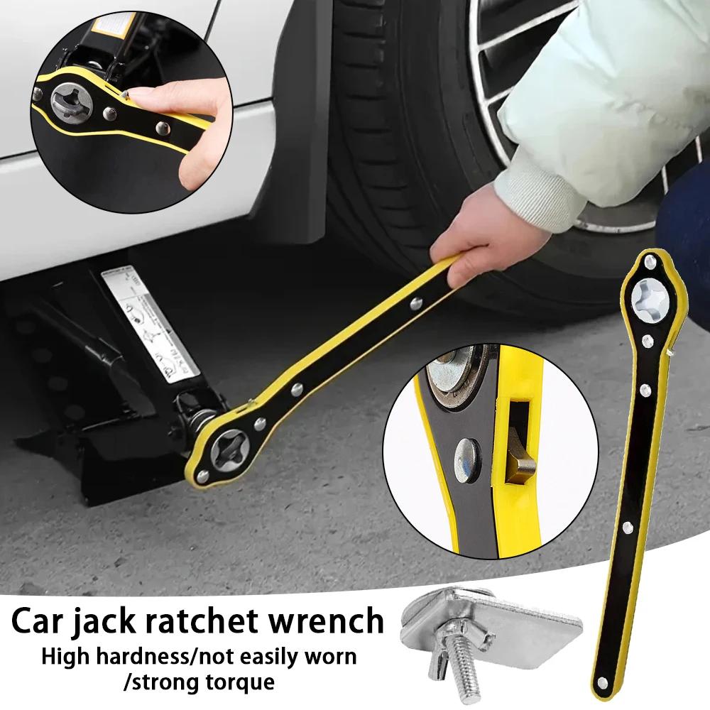 Hot selling car jack wrench extended rocker sedan universal ratchet car mounted labor-saving tire unloading tool ratchet wrench