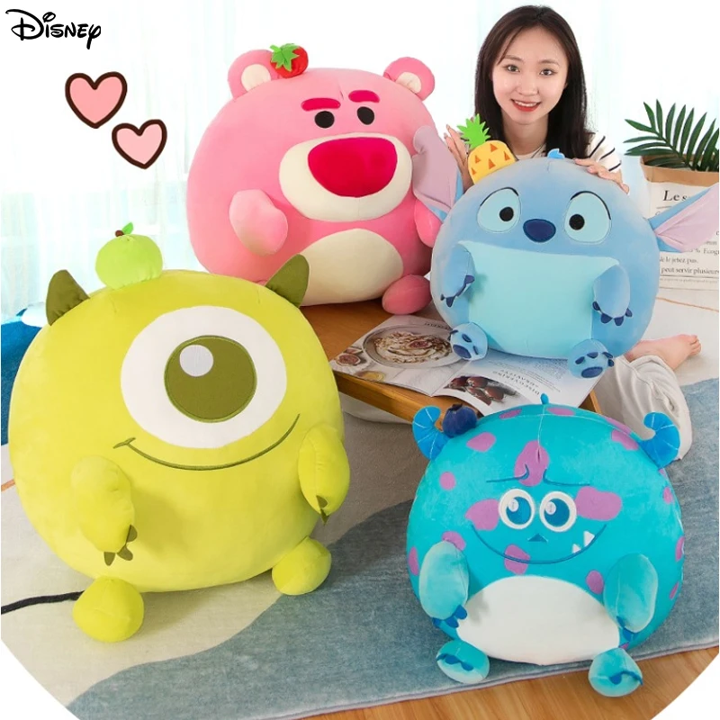 30-55cm Disney Anime Plush Dolls Lotso Mike Stitch Cute Soft Plushie Kawaii Pillow Sofa Cushion Cartoon Toys for Children Gifts