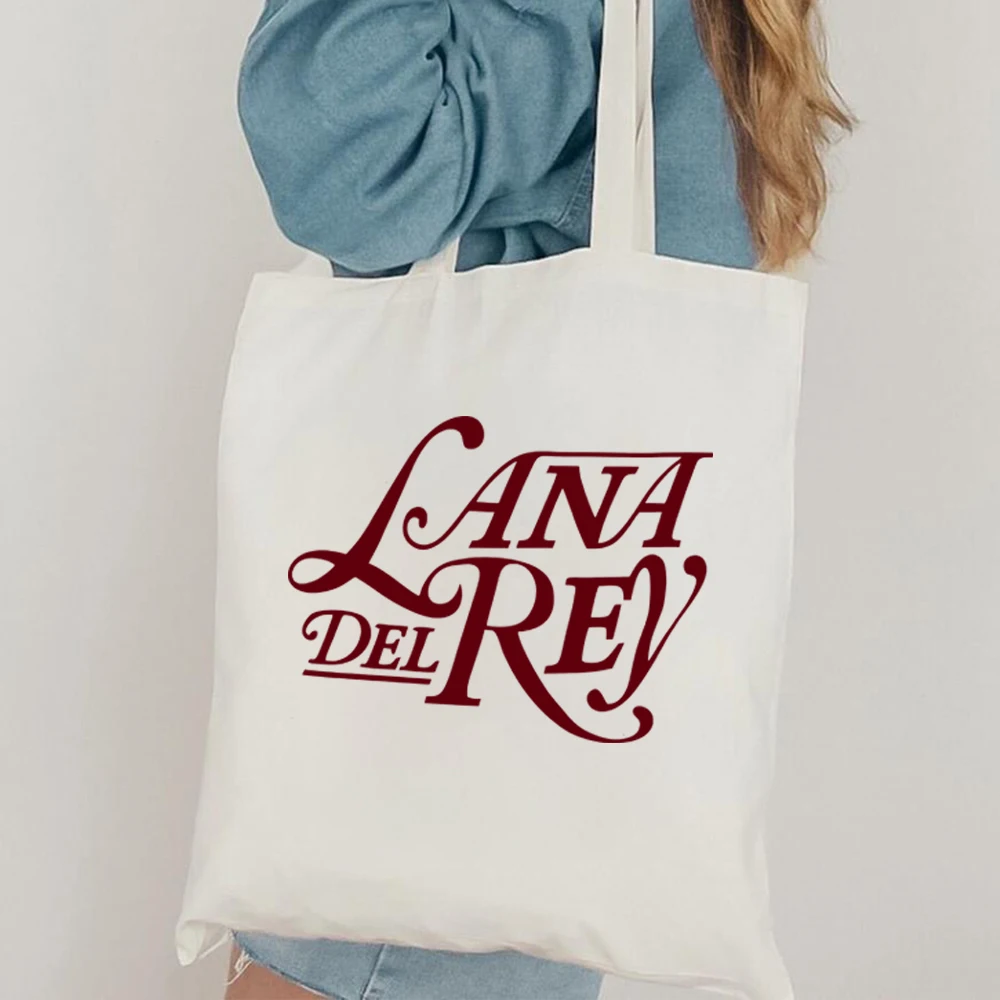 Lana Del Rey Tote Bag Born to Die Cinnamon Girl Ultraviolence Lana del ray logo Aesthetic canvas shopping bag Merch