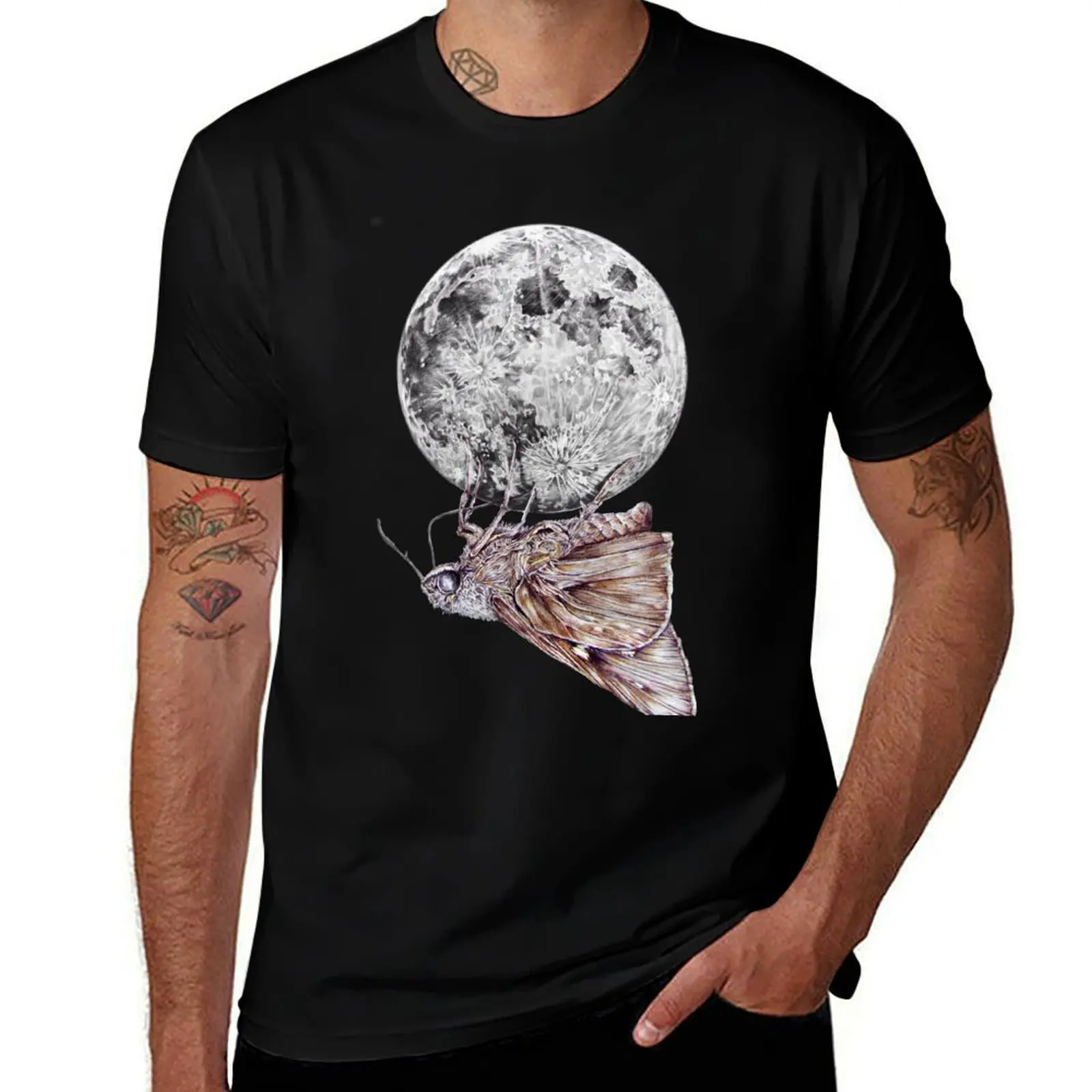

t a is the In light enticed man man moon moth by cotton shirt of cotton shirts tshirt anime the t T-Shirt which