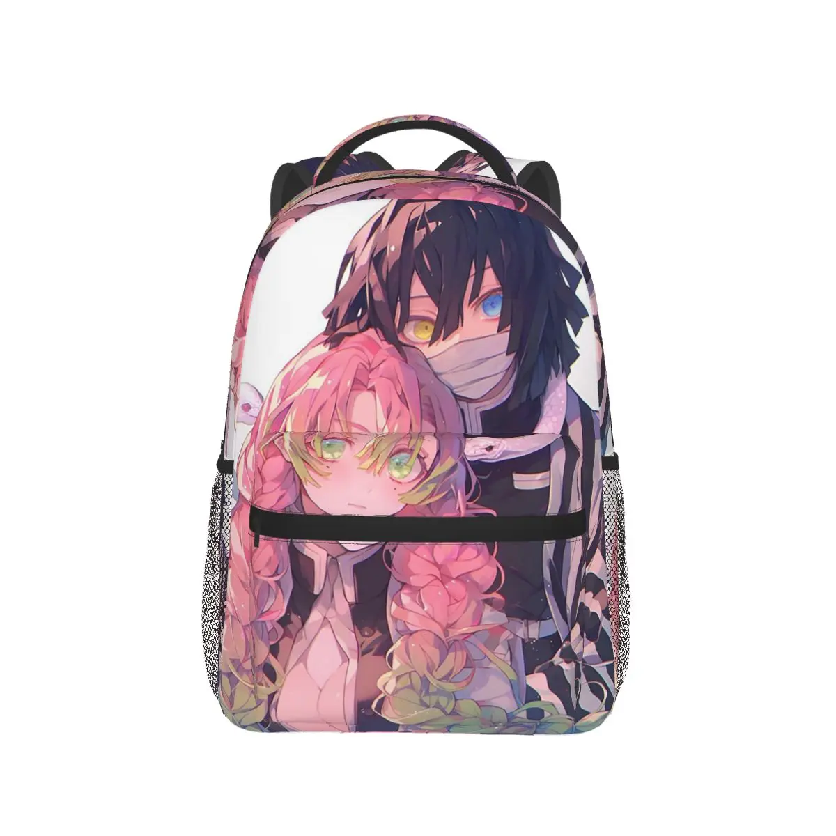 Mitsuri Kanroji i Iguro Obanai plecaki chłopcy dziewczęta Bookbag studenci torby szkolne plecak dziecięcy torba na ramię o dużej pojemności
