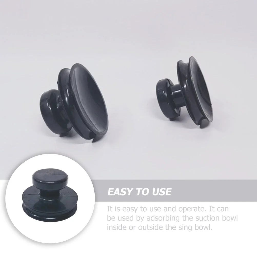 Chakra Bowls Suction Tray Singing Accessory Component Black Rubber Buddha Sound