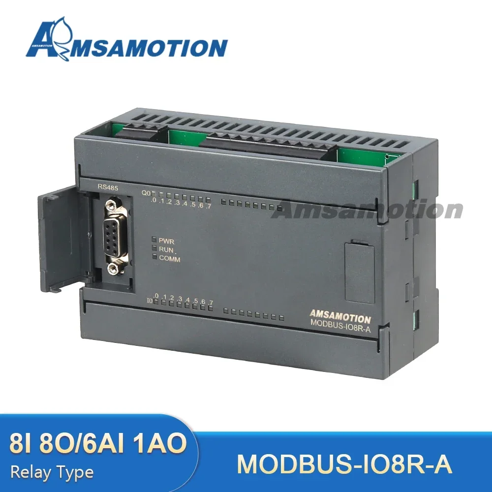 

Modbus IO8R-A RTU 8 Way Relay Module 6AI 1AO Analog Input Output 485 Communication Board 8DI/8DO Digital