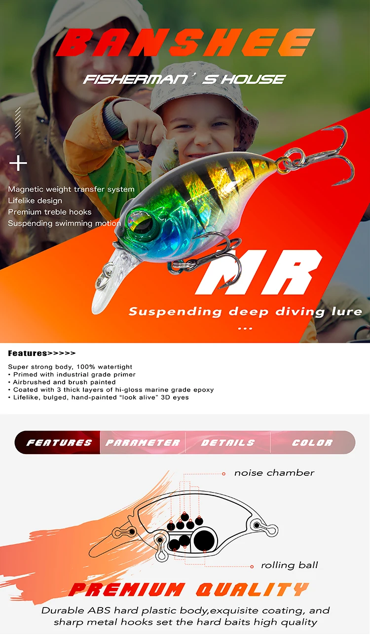 8g 4,2 cm Japanische Verrückte Wobbler Schwimmende Angelköder Minnow Swing Kurbel Harte Köder Sound Wobbler Für Bass Barsch Hecht Pesca – Detail 1
