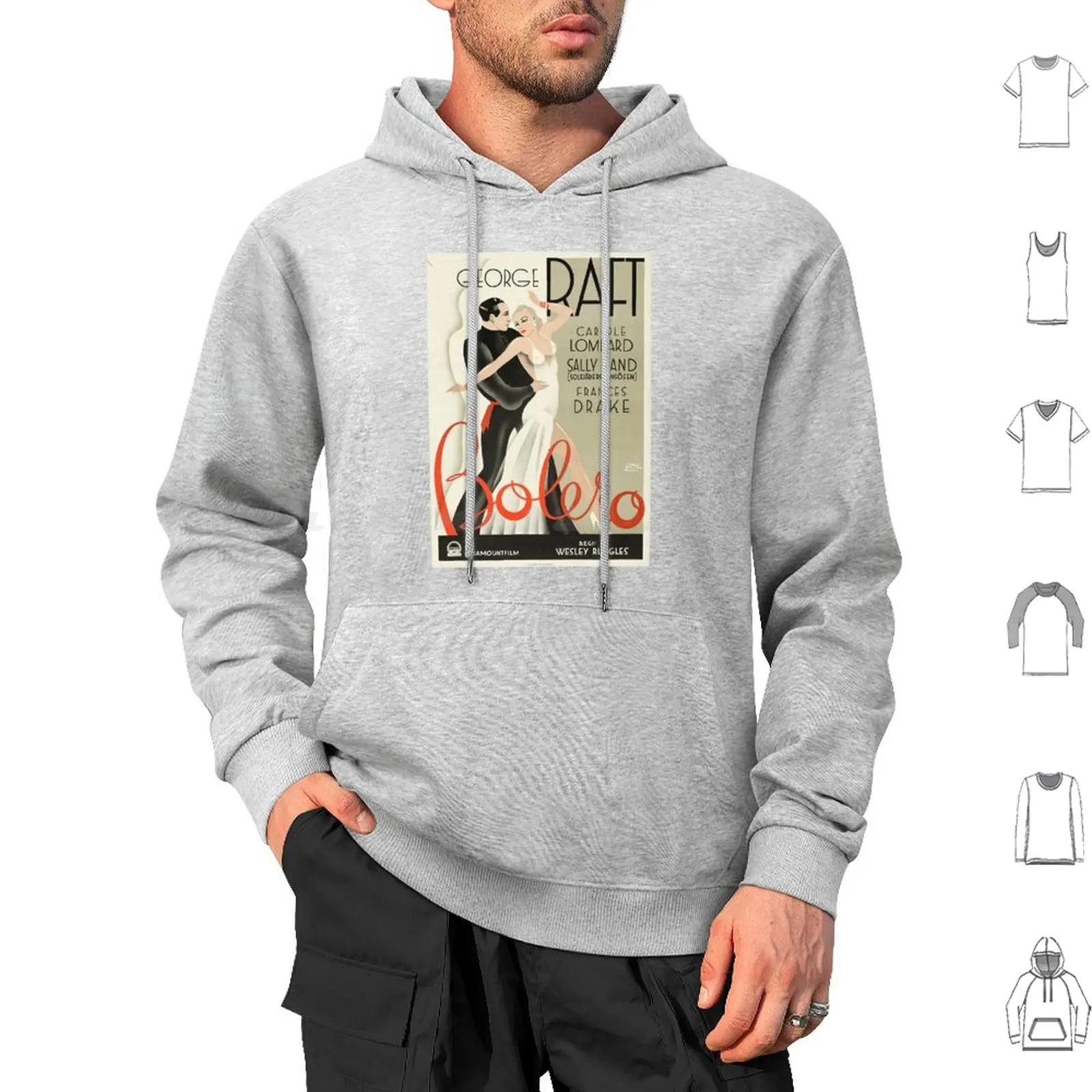 بوليرو 1934 ملصق الفيلم: طباعة فنية موسيقية عتيقة مع العاطفة الإيقاعية هوديي قطن طويل الأكمام بوليرو 1934 فيلم #1