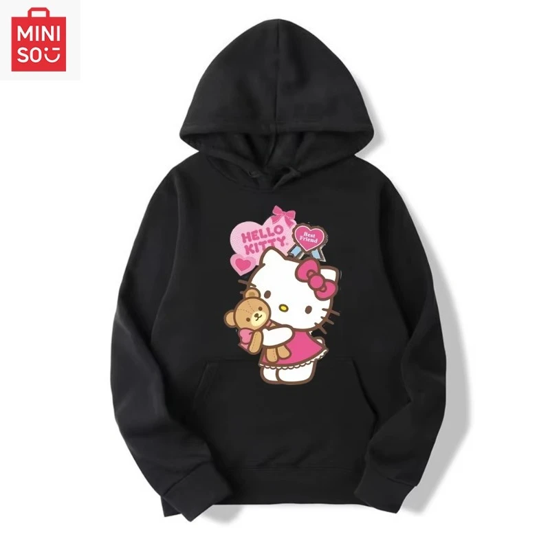 

2025 New Fashion Women Hoodie Hello Kitty Hoodies Spring Autumn Pink Hoodie Sweatshirt Clothes Tops Clothing Oversized Pullover