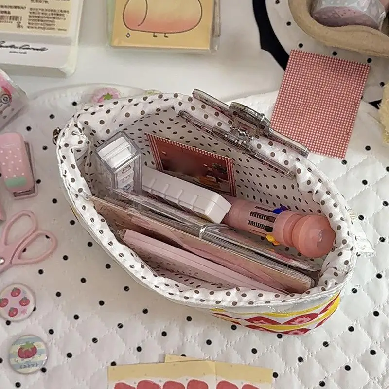 Kawaii Fashion Patchwork Strawberry Handbag Unique Cake Bag for Women Luxury Tote Purse for Gift Birthday or Party view 4