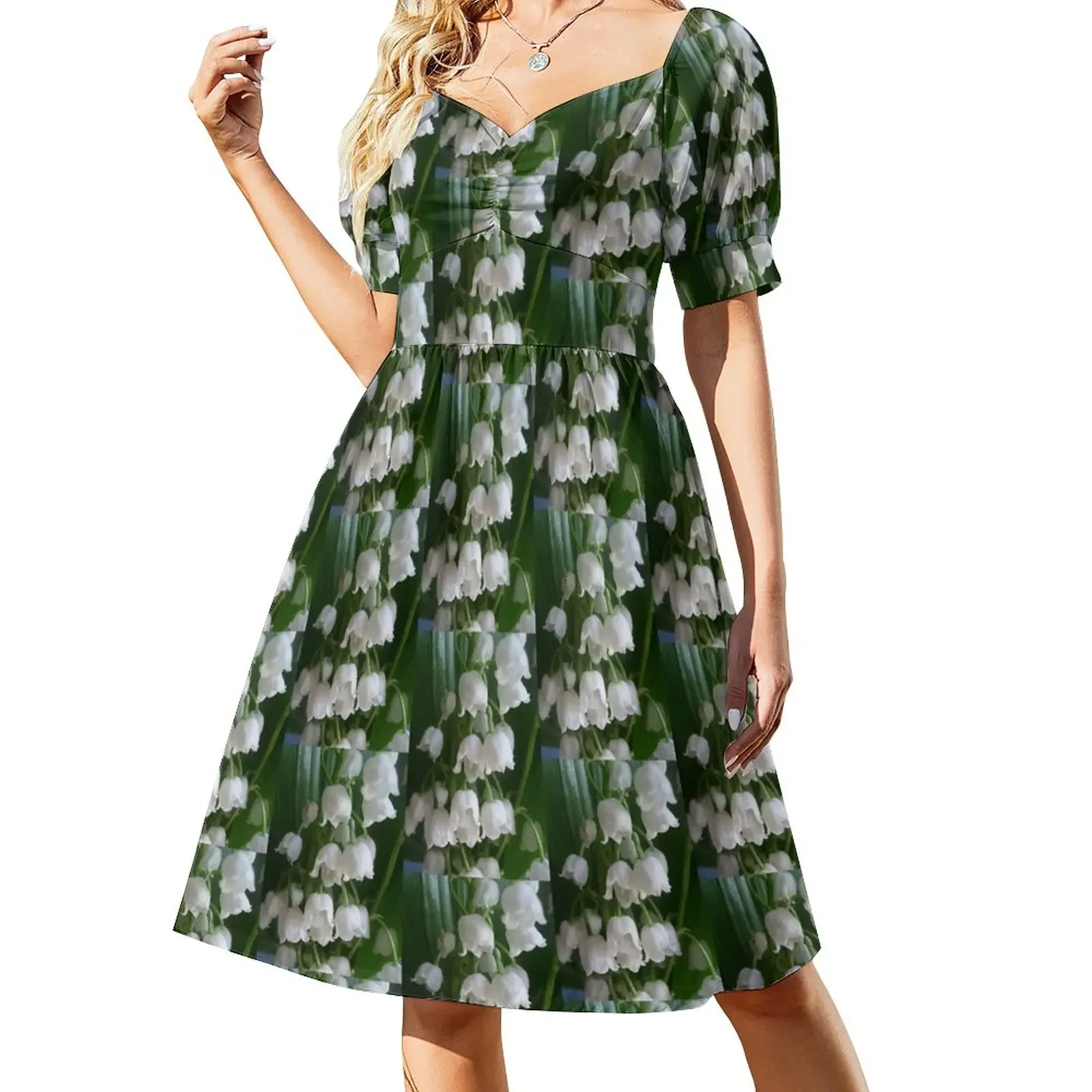 

Lily of the valley Short-Sleeved Dress summer women's dress 2025 prom dress 2025