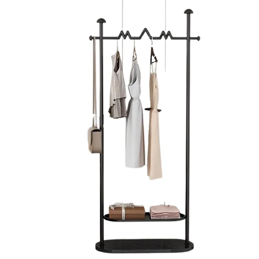 wi-Place Saving Clothes Rack Floor Bedroom Display Black Clothes Rack Beautiful Design Muebles Habitacion Hallway Furniture-