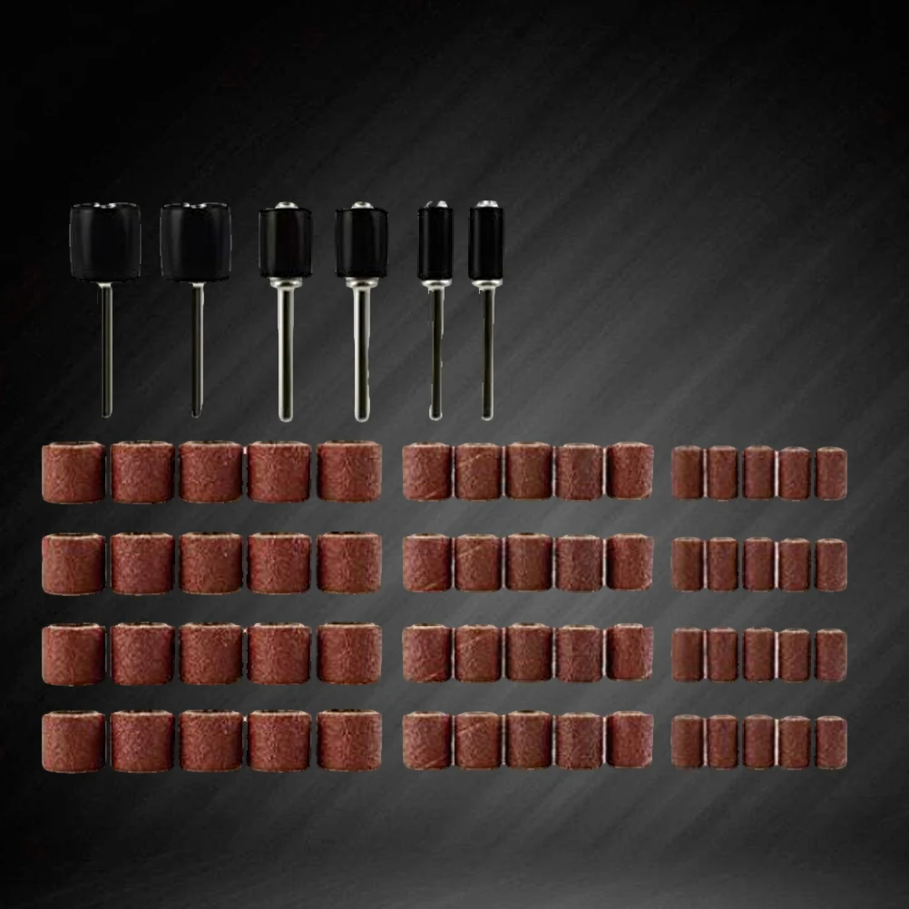 

66 Pcs Grinder Accessories Set Sanding Drums Band Sleeves Kit Belt Cover Grinding