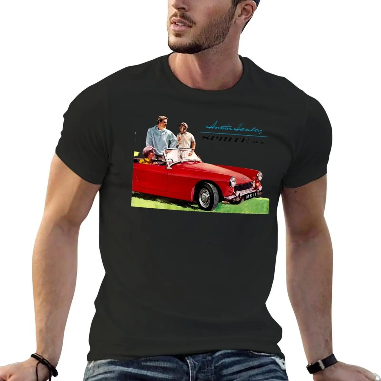 AUSTIN HEALEY SPRITE - SALES BROCHURE T-Shirt man t shirt blacks summer clothes heavyweight t shirts for men