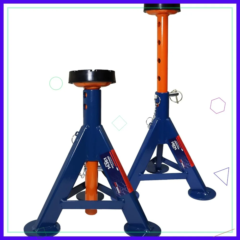 4-Ton Heavy-Duty Flat Top Jack Stands (Pair) – Safety Support for Trucks, SUVs, and Vans