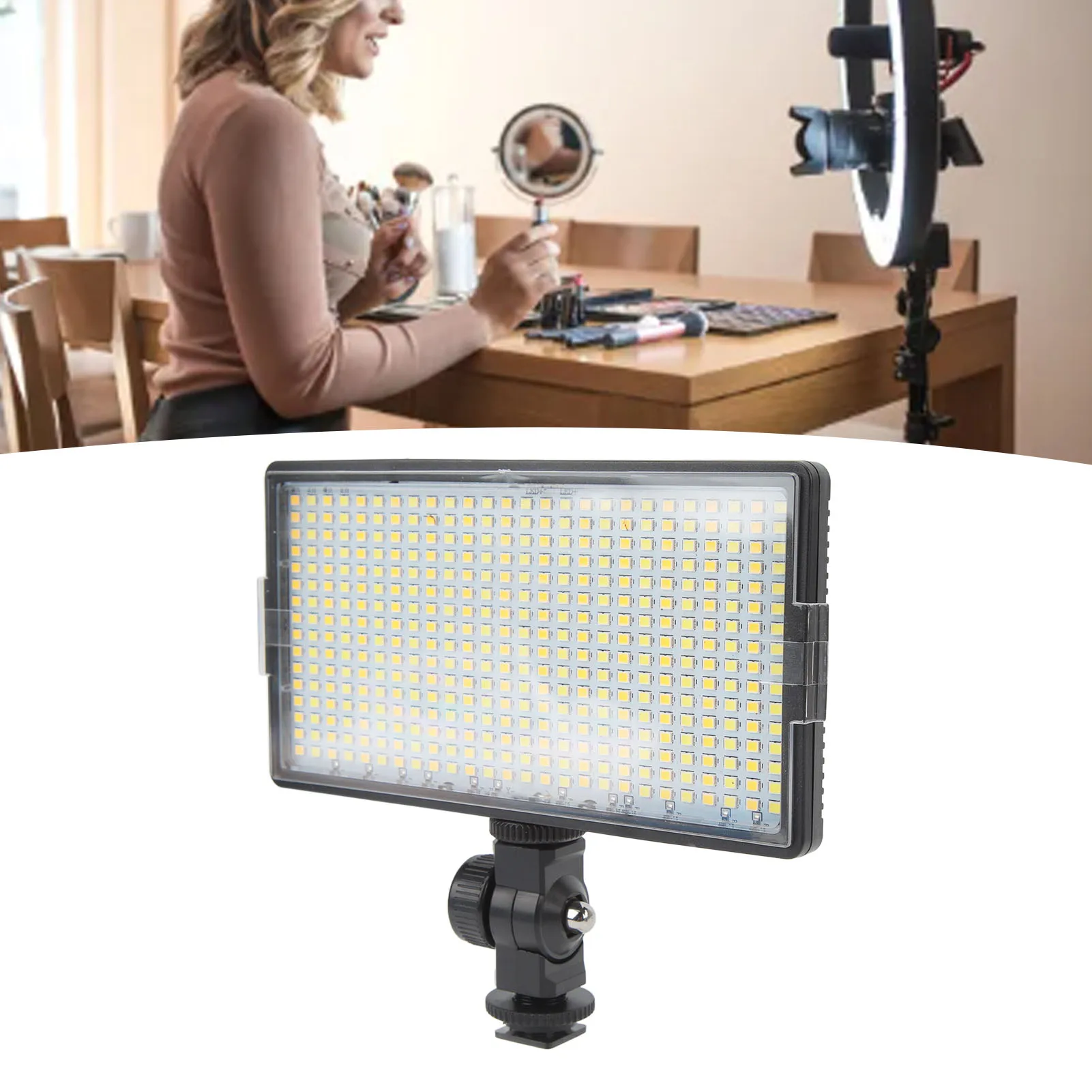 30W 416pcs LED Flat Panel Fill Light Lamp Photography Lighting Panel Camera Studio Fill Light For Live Broadcast Photo Video