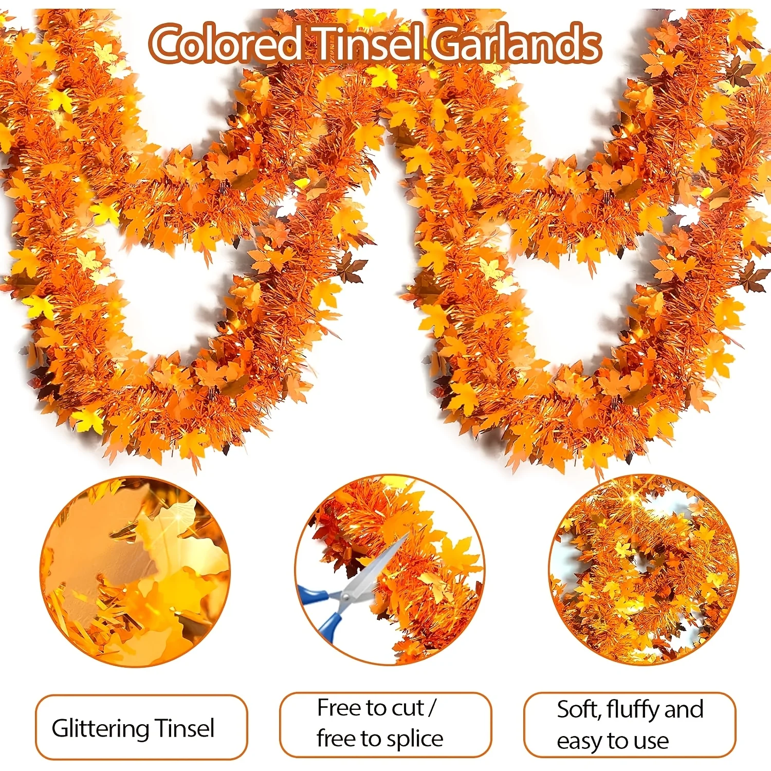 Guirnalda de Otoño con Hojas d - Tinsel Garland Decoration reseña y precio