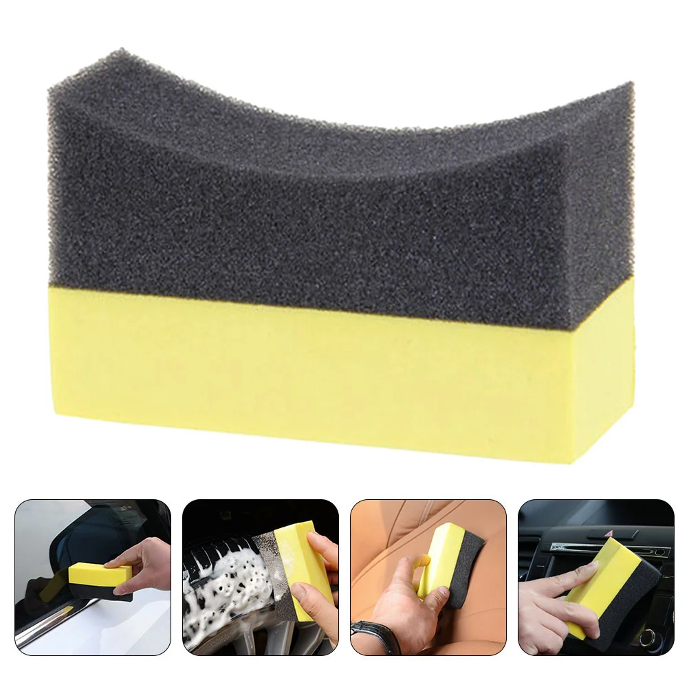 

6 Pcs Car Wash Sponge Color Polishing Auto Cleaning Pad Buffing Composite PE Tire Shine Applicator Pads Dressing Sponges