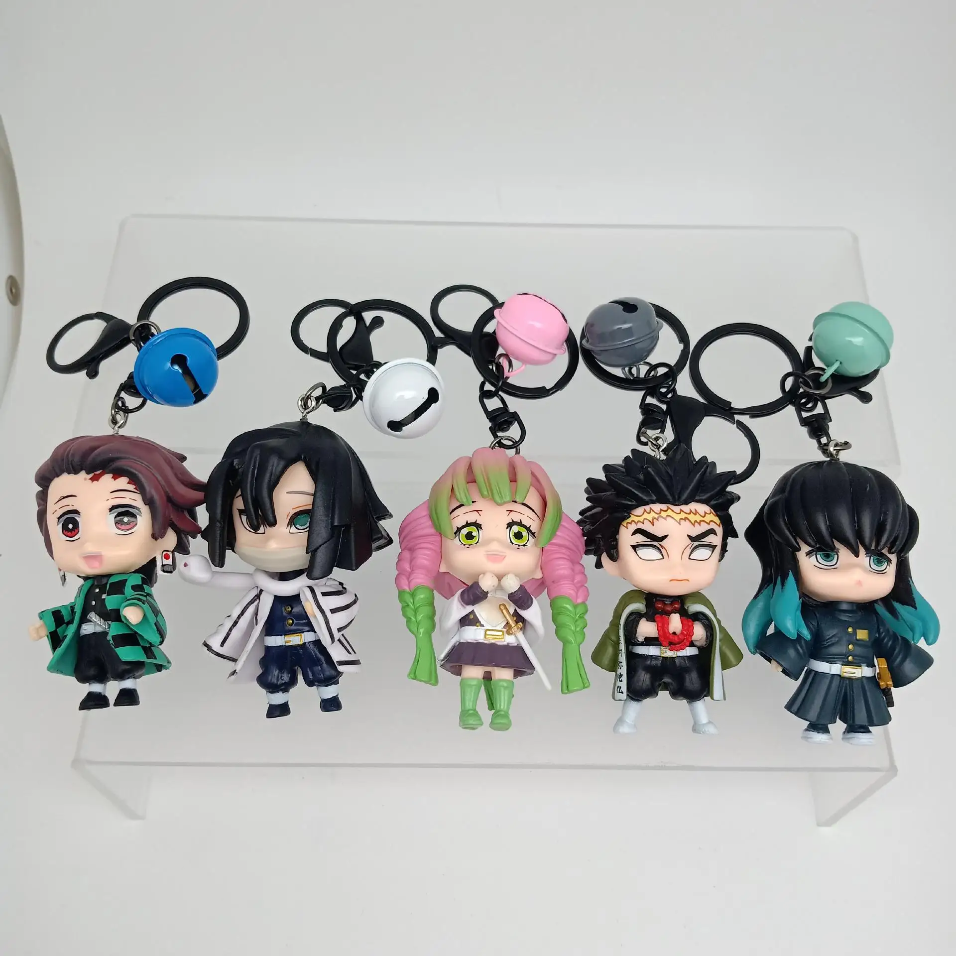 Cartoon Anime Keychain Demon Slayer Kimetsu no Yaiba Kamado Tanjirou Nezuko Cosplay Props Accessories Keyrings Halloween Pendant