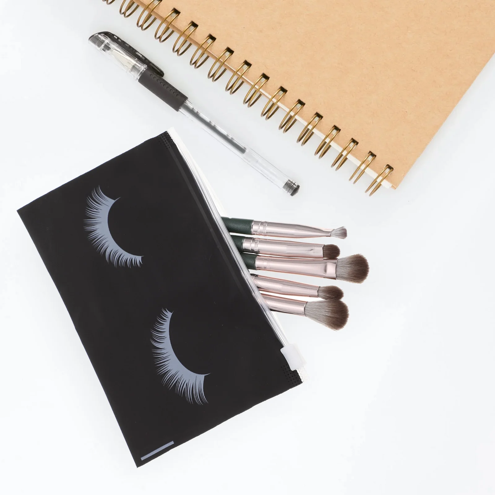 50 قطعة حقيبة تنظيم للسفر خفيفة الوزن بسحاب حقيبة مكياج متينة من إيفا حقيبة تخزين أدوات الزينة للسفر متعددة الأغراض