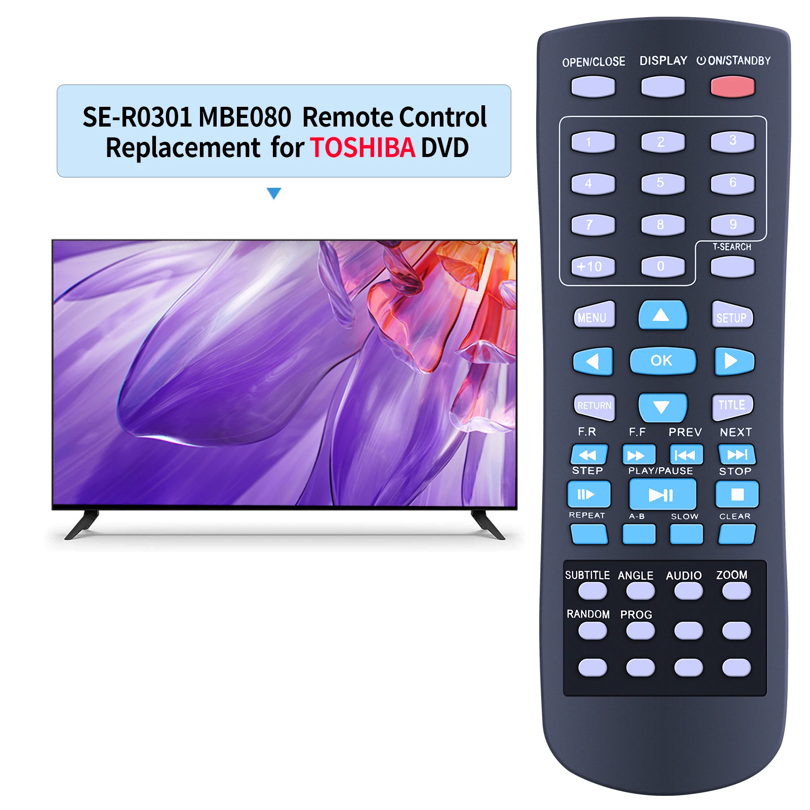 New Remote Control SE-R0301 for Toshiba DVD SD- K790KU SD-4300 SD-4300KU SD-K780KU SD-K780 SD-3300KU SD-3300 SD-690KY SD-59