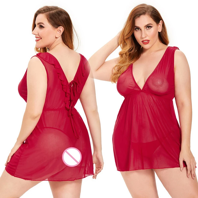 Conjunto de lencería Sexy de encaje de malla con escote en V profundo y borde plisado, camisón de mujer con tirantes cortos, pijamas, conjuntos de ropa para el hogar, ropa con corsé