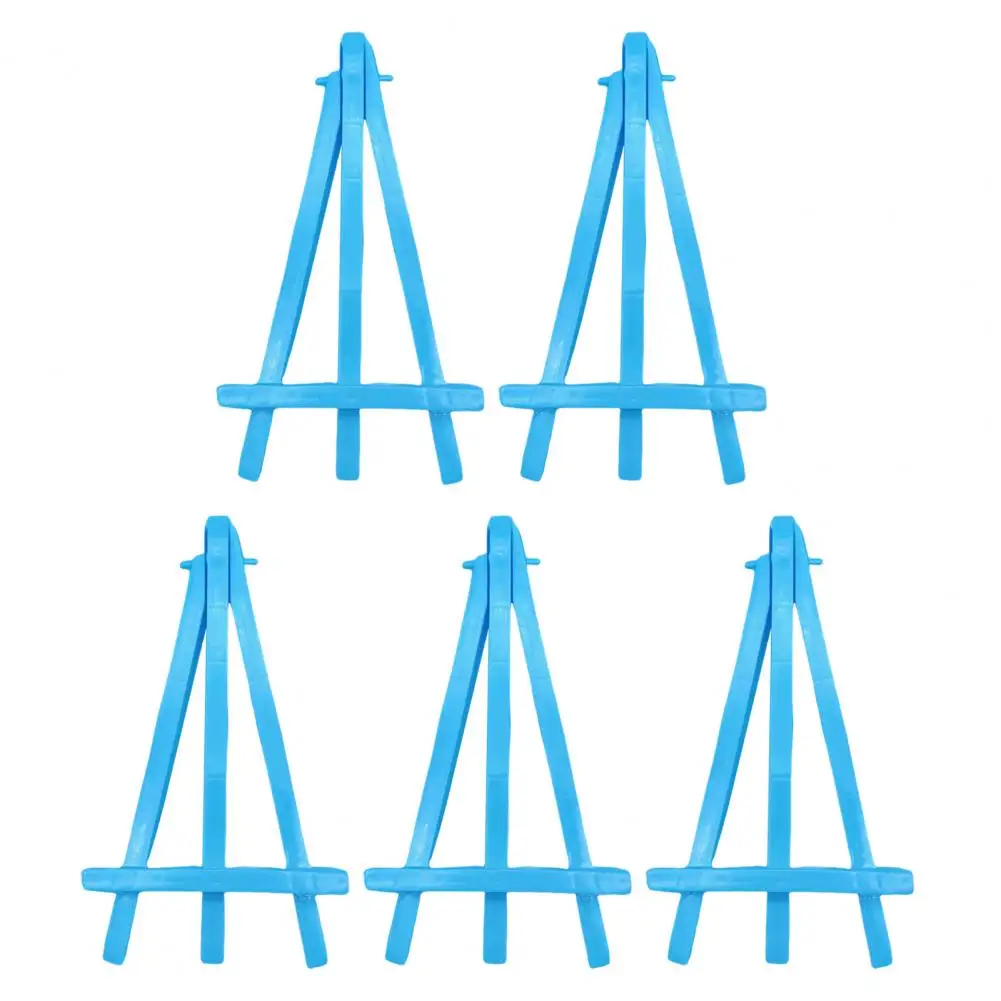 Triangle Easel Set of 5 Mini Plastic Sketching Easels for Kids Art Display Triangle Holder Stand Artist Easels Bright Colors