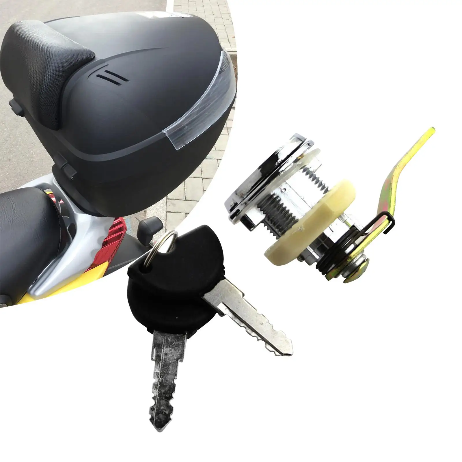Rear Lock Cylinder Accessories Widely Usage Universal Replacement Motorbike Rear Trunk Easily Install Tail Box Lock Cylinder