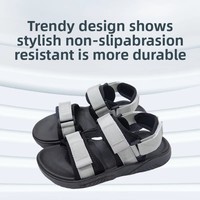 Men's Outdoor Summer Sports Sandals Magic Tape Casual Shoes Trendy Student Flip Flops PVC Bottom Leisure Footwear for Adults