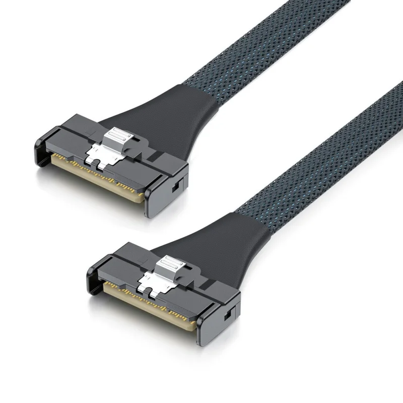 LL  for MCIO to MCIO PCie 5.0 x8  Cable, SFF-TA-1016 Mini Cool Edge IO Straight, 85-Ohm