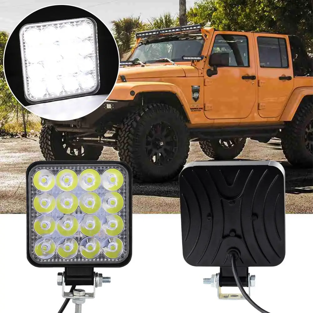 

48W 16SMD Рабочий свет Светодиодный передний противотуманный фонарь автомобиля 12V 24V Круглые фары Фара Грузовик 4X4 Engineering 4WD Внедорожник C7H6