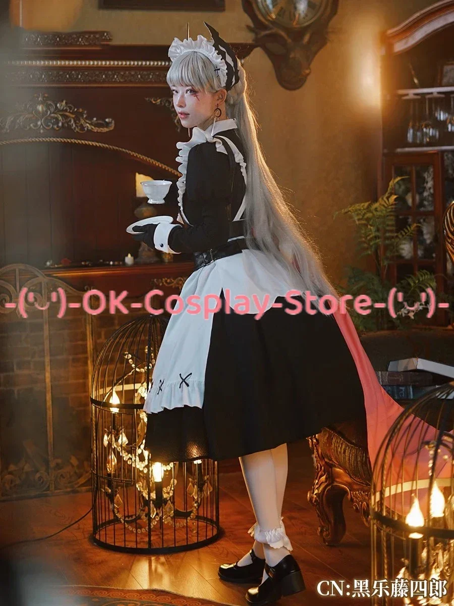 Disfraz de Cosplay del juego Arknights para mujer, vestido de sirvienta lindo, traje de fiesta, ropa de Anime, uniformes de Carnaval de Halloween, hecho a medida