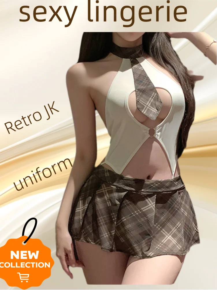 

Сексуальное женское белье в стиле ретро, JK school, не нужно взять офшортную юбку, униформа для флирта, комплект комбинезона, женский наряд