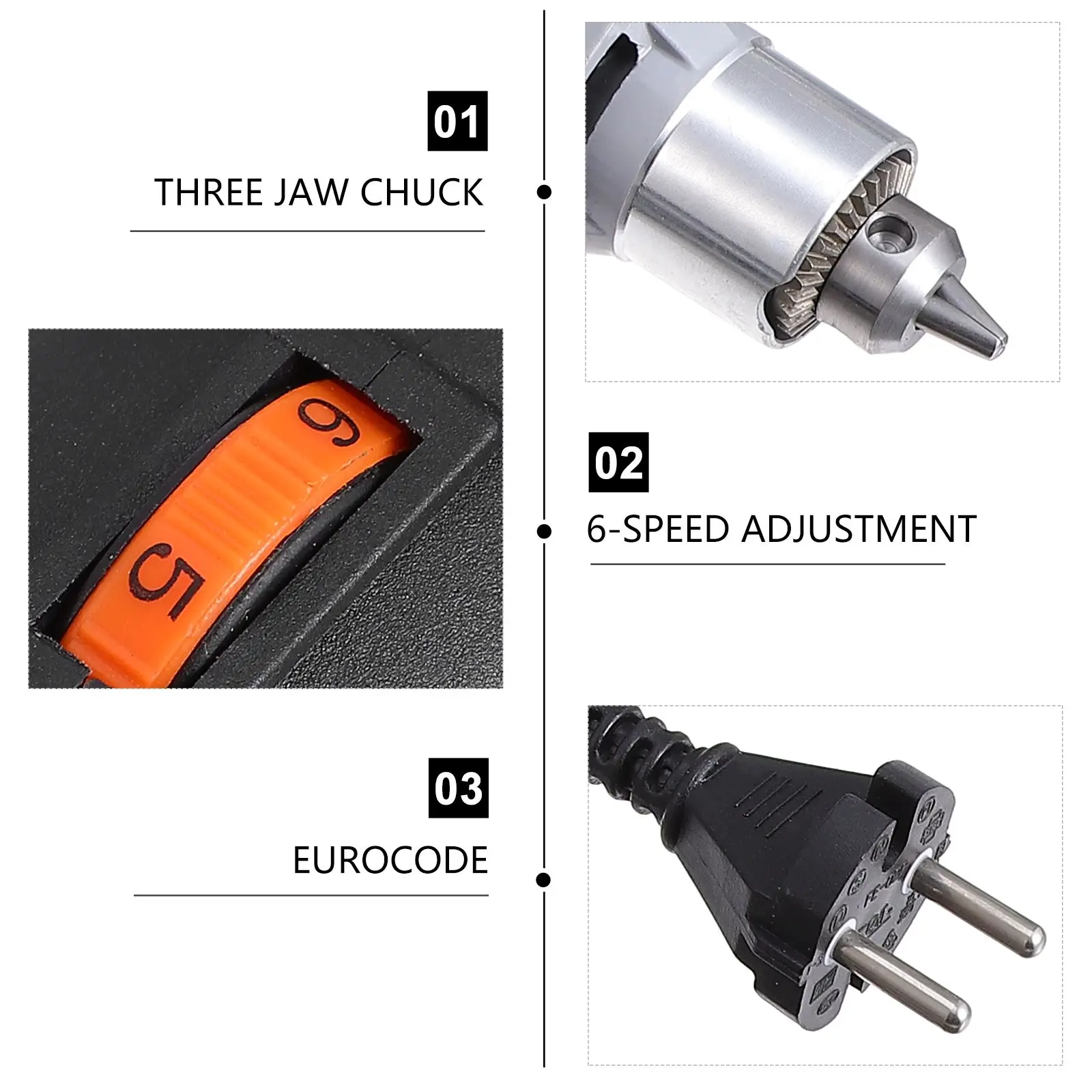 

500W Electric Grinder 6.5Mm Rotary Tool 35000Rpm 6-Level Speeds Precision Drill Chuck 0.3-6.5Mm Compatible Power Tool Grinding