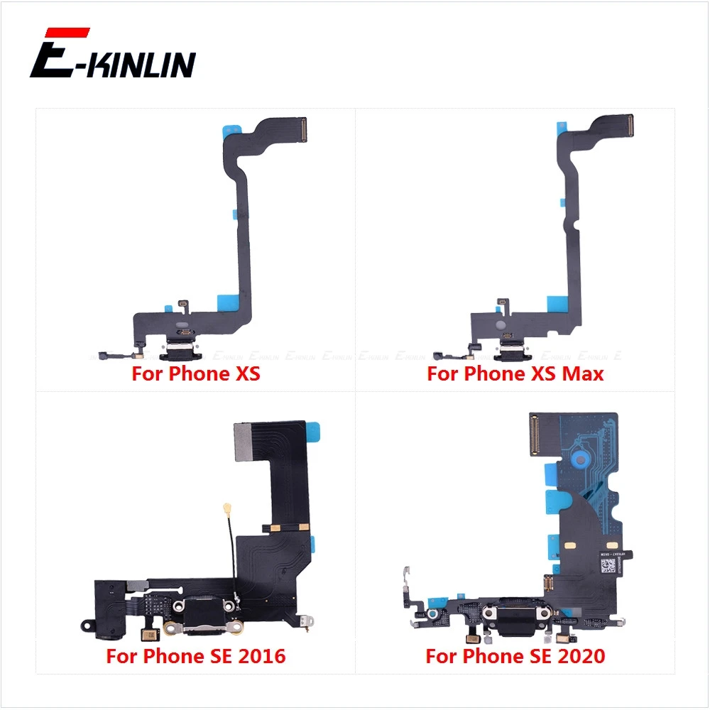 USB Charger Plug Charging Port Dock Connector Flex Cable For iPhone SE 2020 SE1 SE2 X XR XS Max With MicroPhone