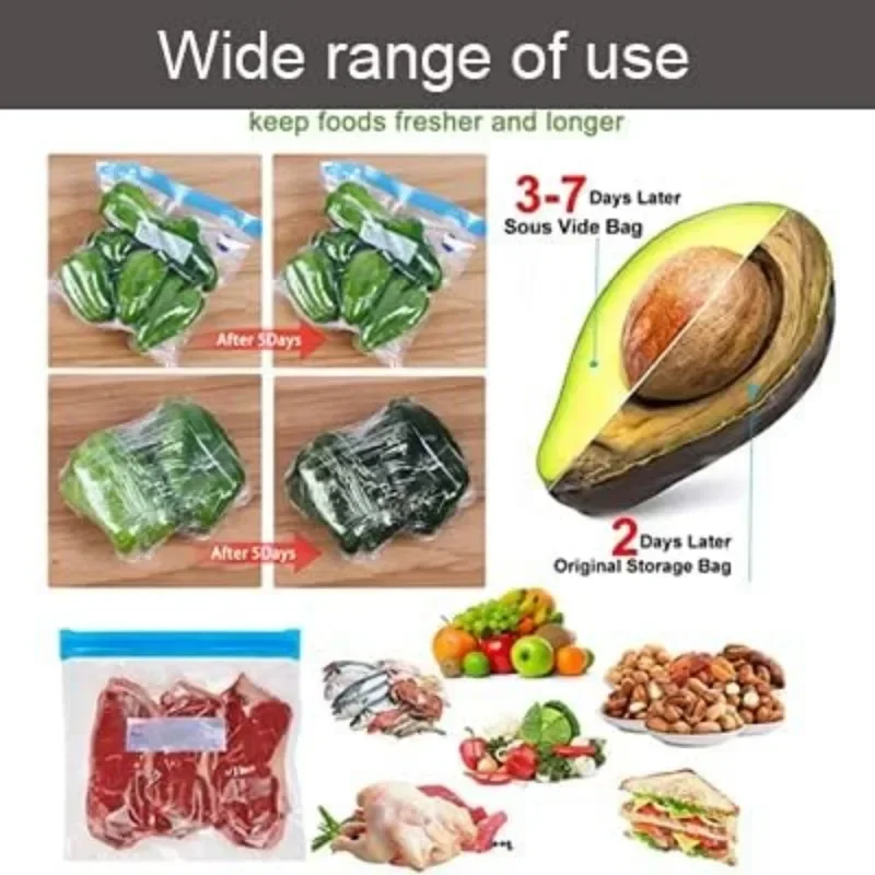 1-40PCS Vacuum Sealer Bags Reusable Food Storage Bags Portable Waterproof Home Vacuum Food Packaging Sealing Bags