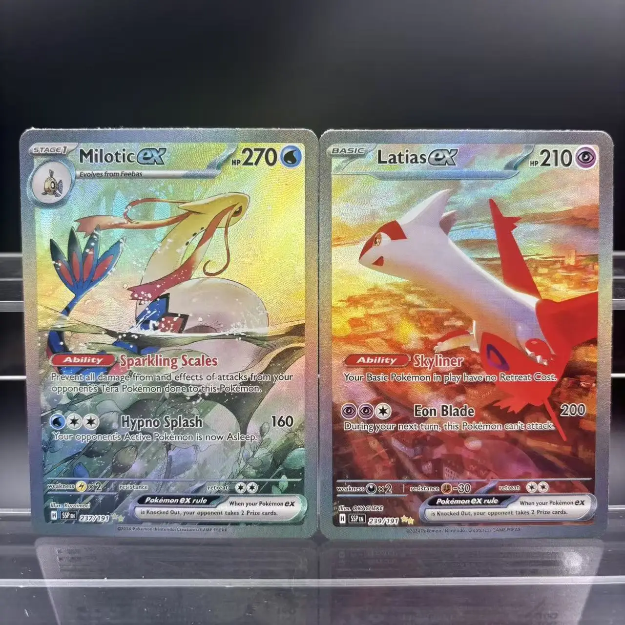 

2 шт./компл. Ptcg самодельная английская Milotic Latias Moltres Mewtwo Giratina преломление флэш-карта Diy аниме коллекционная карта подарочная игрушка