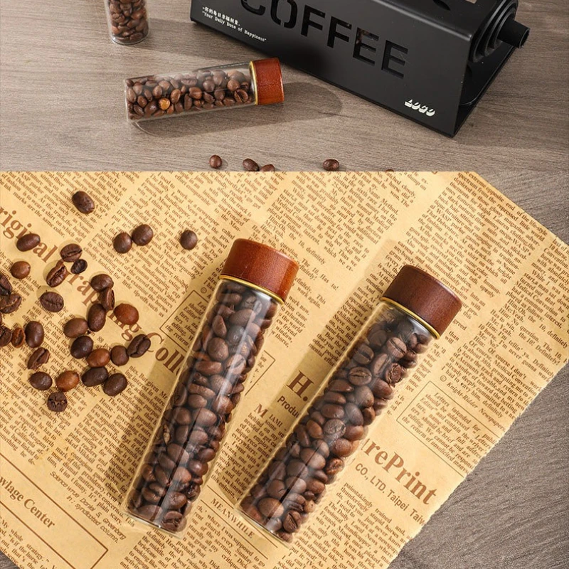 Portable Coffee Bean Storage Canister One-way Degas Valve Coffee Rest Jar Aroma Tasting Bottle Display Rack view 6