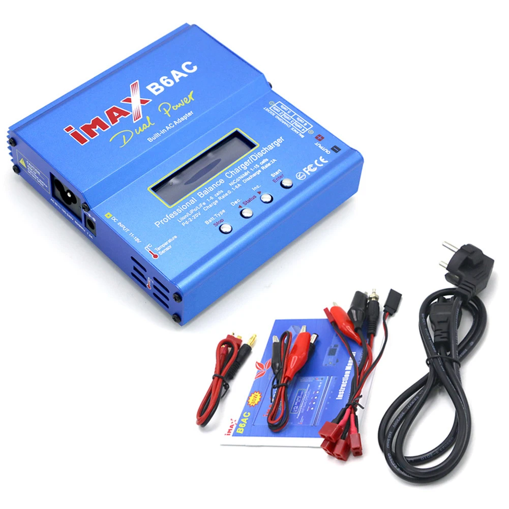 Imax B6 AC RC Lader 80W B6AC 6A Balanslader Digitaal LCD-scherm Li-ion LiFe Nimh Nicd PB Lipo Batterij ontlader