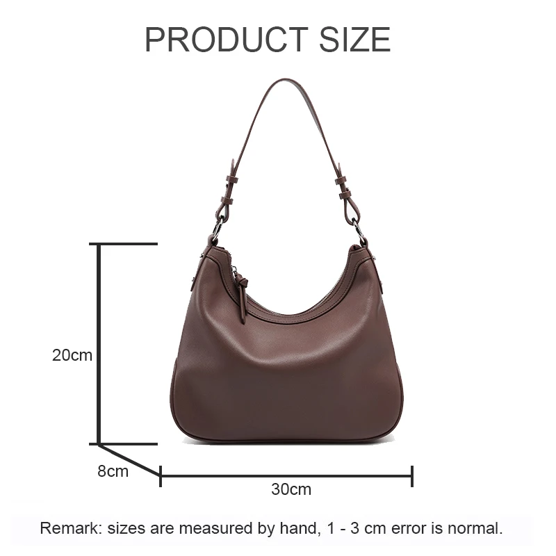 Female 2024 New High-grade Joker Crossbody Handbag Lady Split Leather Underarm Messenger Bag Women Versatile Shoulder Bags