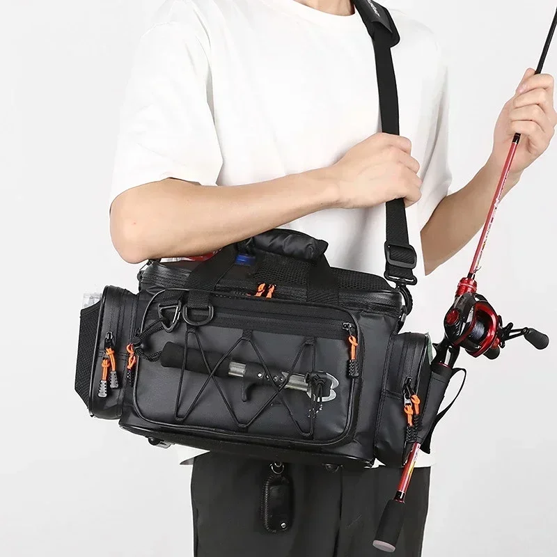 

Upgrade Upgrade Pesca Bolsa Fishing Bag Fish Lures Gear Storage Waist Pack Fishing Rod Bag Shoulder Backpack Multifunctional Fis