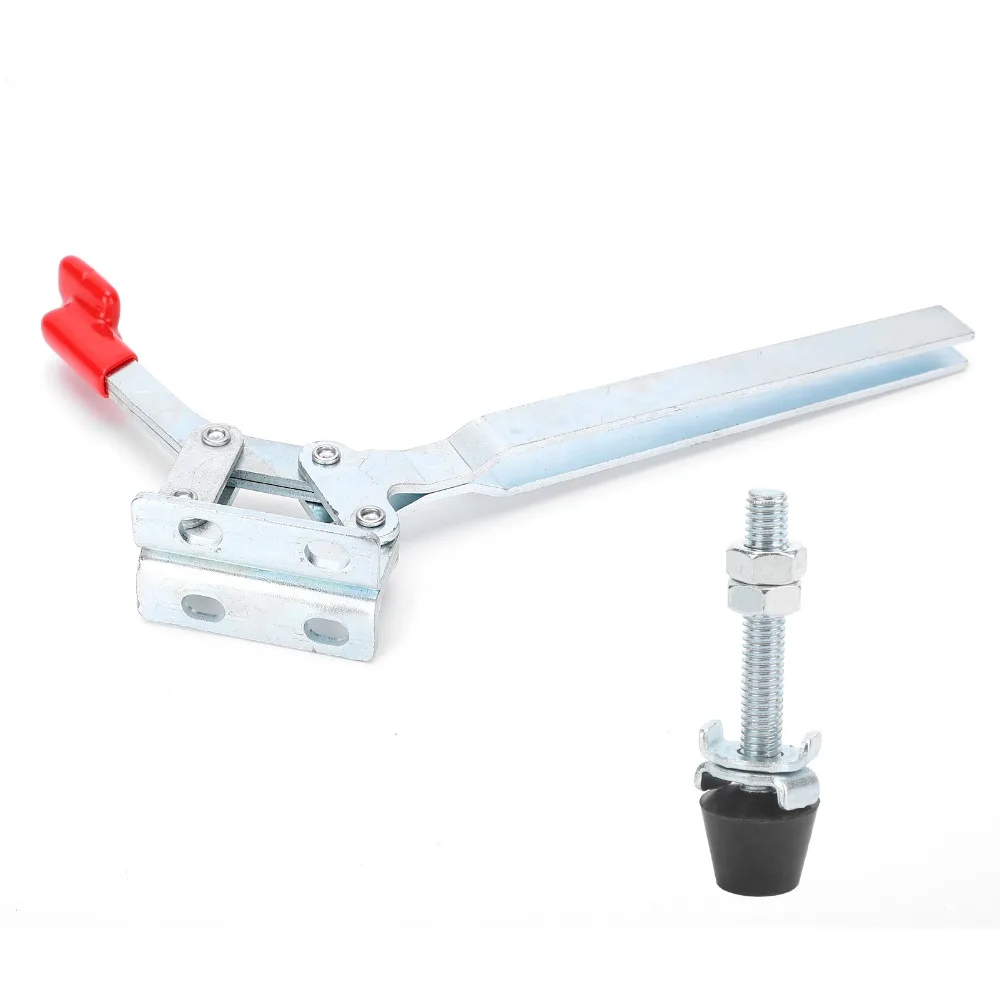 Heavy Duty Toggle Clamp Horizontal Fixture Adjustable Rubber Tip Horizontal Clamp GH-22185 Model Welding Fixture Clamp