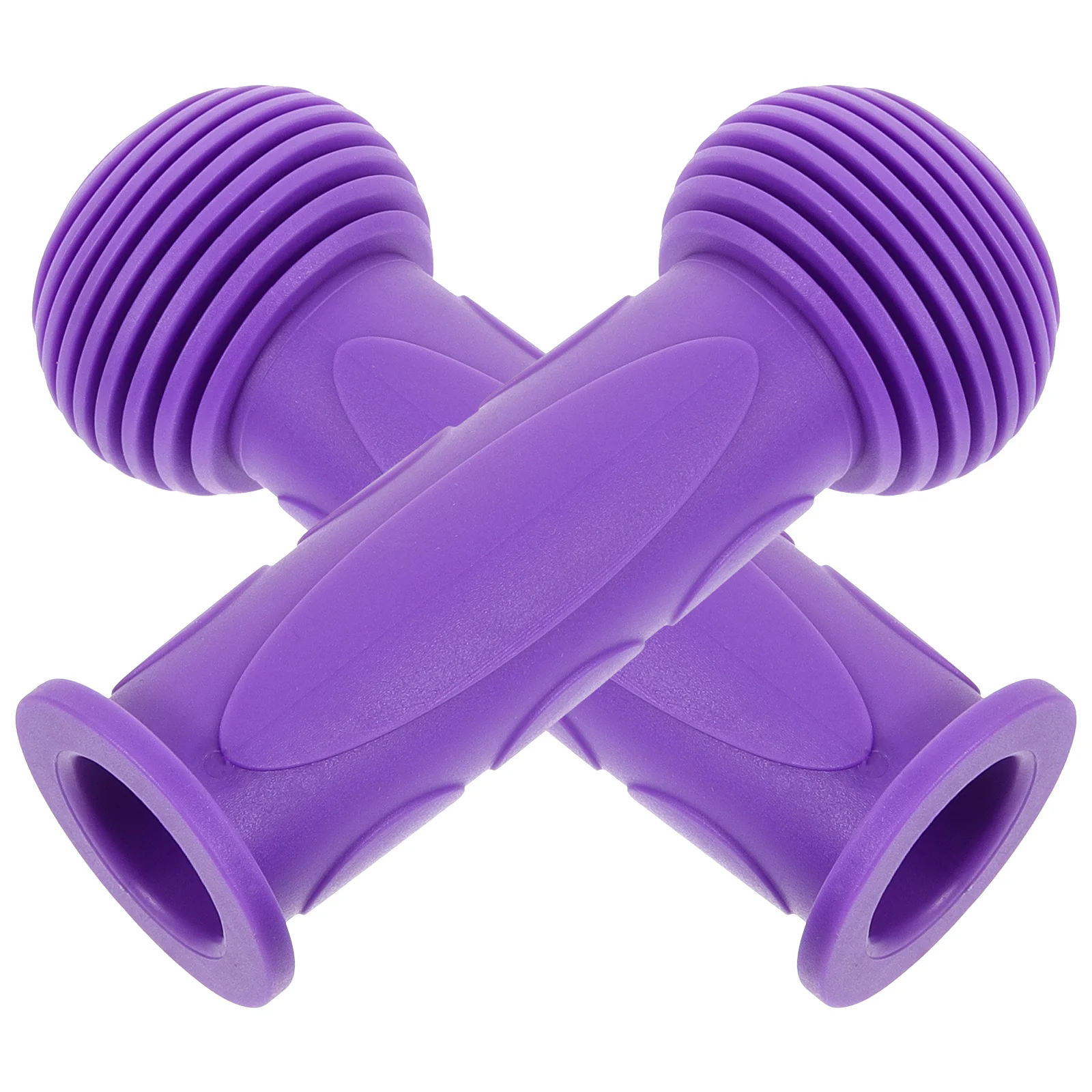 

2pcs Rubber Bicycle Handlebar Grips Covers Purple Sweat Absorption Anti Slip Kids Tricycle Accessories Lightweight