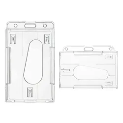 ID Tag Transparent Working Permit Case Employee's Pass Business Work Card Cover Sleeve Name Badge Holder Credit Card Holder Case