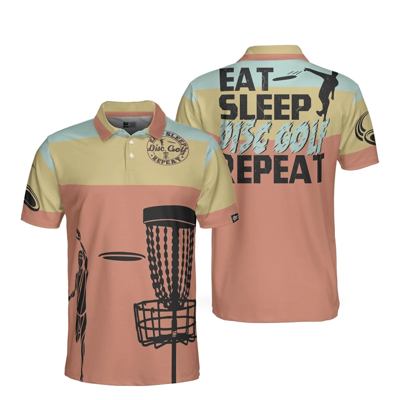 Fashion Sport Flying Disc 3D Print Polo Shirts For Men Clothes Funny Game Short Sleeve Casual Hawaiian POLO Shirt Boy Streetwear